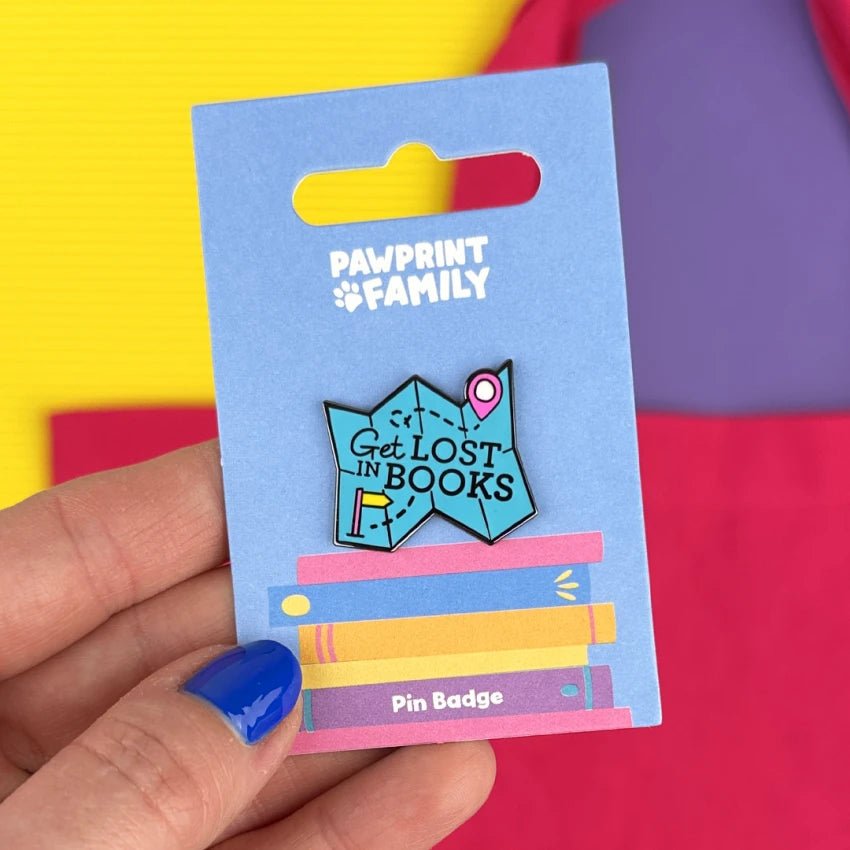 Get Lost In Books Pin Badge / Κονκάρδα Φιλαναγνωσίας World Book Day - Diavazo Greek Books