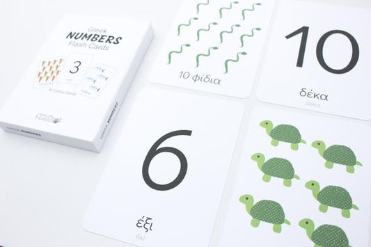 Greek Numbers Flash Cards - Clever Little Koalas