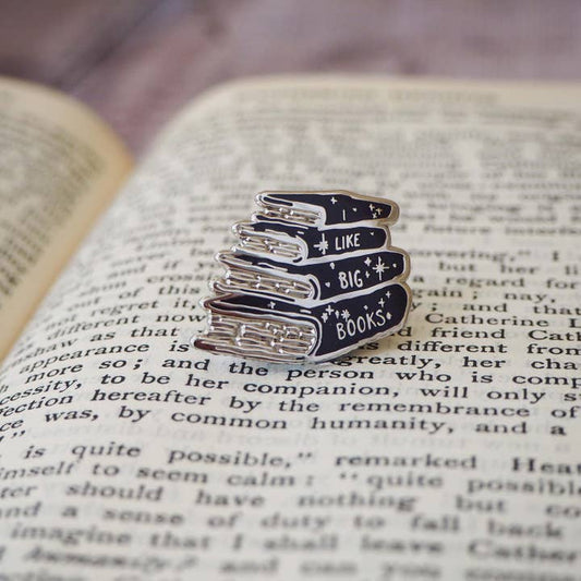 I Like Big Books Enamel Book Lover Literature Pin Badge