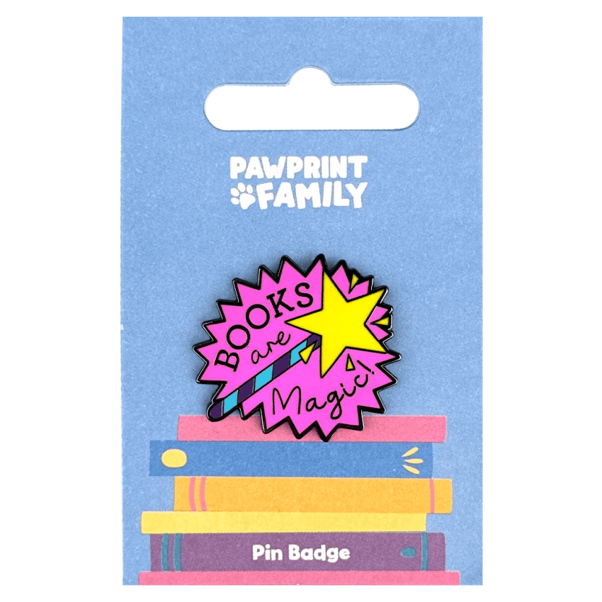 Books Are Magic Pin Badge / Κονκάρδα Μαγεία των Βιβλίων World Book Day - Diavazo Greek Books