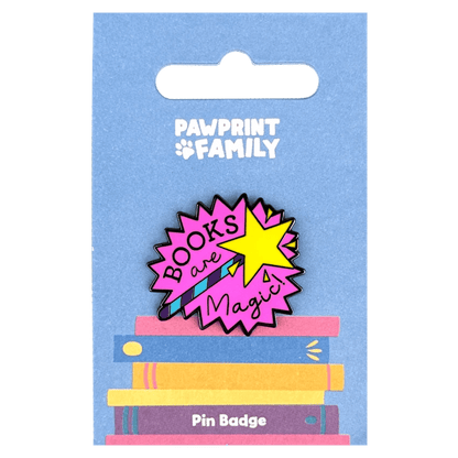 Books Are Magic Pin Badge / Κονκάρδα Μαγεία των Βιβλίων World Book Day - Diavazo Greek Books