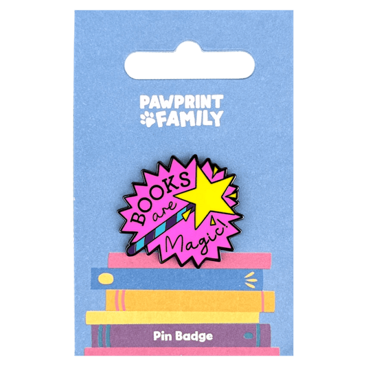 Books Are Magic Pin Badge / Κονκάρδα Μαγεία των Βιβλίων World Book Day - Diavazo Greek Books