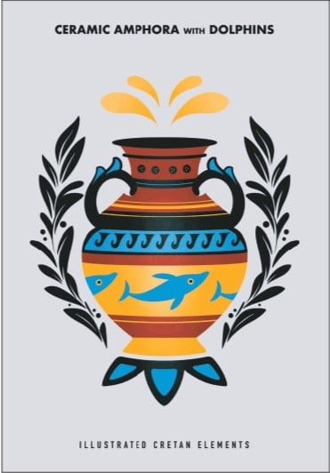 Ceramic Amphora with Dolphins Notebook - Diavazo Greek Books