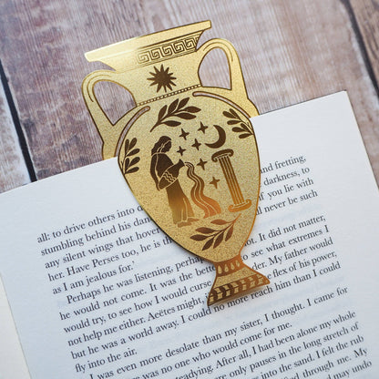 Greek Vase Brass Bookmark - Diavazo Greek Books