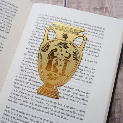 Greek Vase Brass Bookmark - Diavazo Greek Books