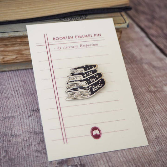 I Like Big Books Enamel Book Lover Literature Pin Badge / Κονκάρδα Φιλαναγνωσίας - Diavazo Greek Books