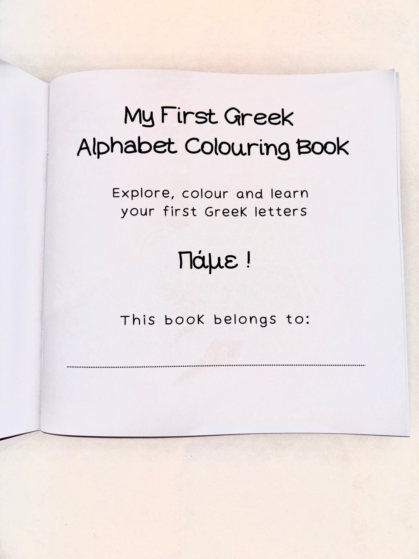 My First Greek Alphabet Colouring Book - Eleftheria Louca (Bilingual) - Diavazo Greek Books