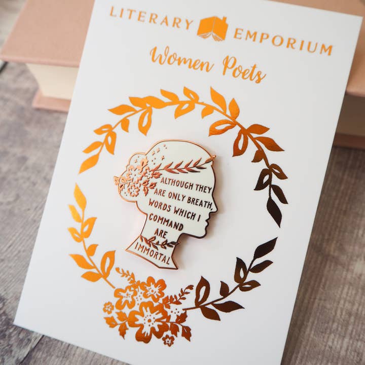 Sappho Poetry Enamel Pin Badge - Women Poets Collection / Κονκάρδα Σαπφώ - Ποιήτριες - Diavazo Greek Books