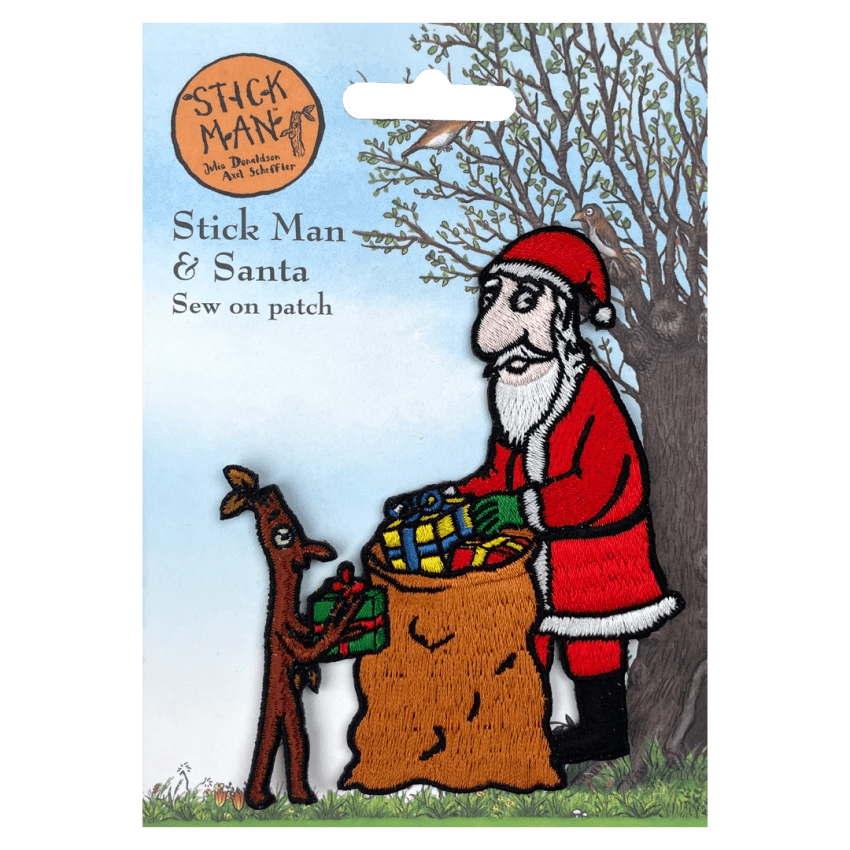Stick Man & Santa Sew / Iron On Patch - Diavazo Greek Books
