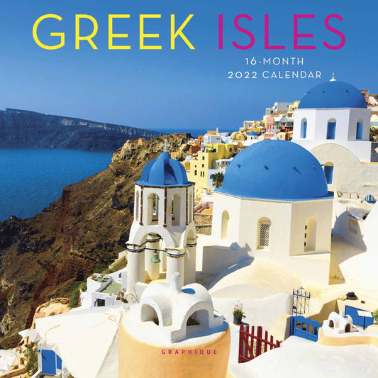 Greek Isles: Mini 16-month Wall Calendar 2022