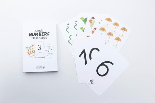 Greek Numbers Flash Cards - Clever Little Koalas