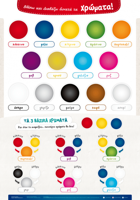 Βλέπω και Διαβάζω Δυνατά τα Χρώματα (Poster) - Diavazo Greek Books