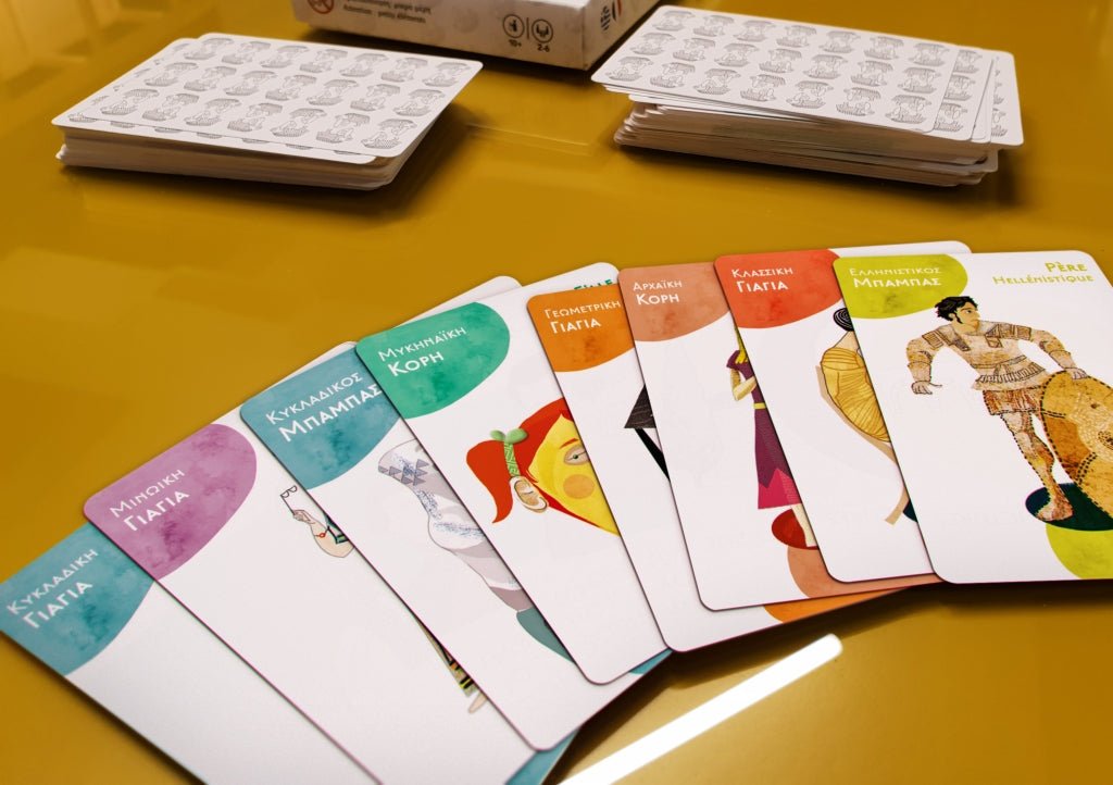 Card Game: Happy Families in Ancient Greece (bilingual) - Diavazo Greek Books