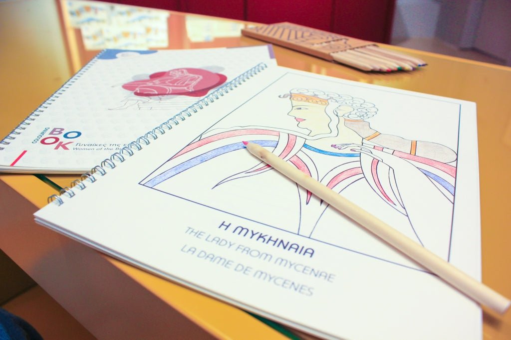 Colouring Book: Women of the Bronze Age - Diavazo Greek Books