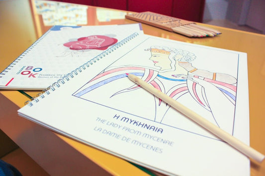Colouring Book: Women of the Bronze Age - Diavazo Greek Books