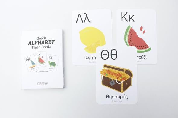 Greek Alphabet Flash Cards - Clever Little Koalas - Diavazo Greek Books