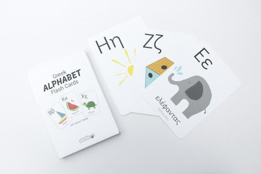 Greek Alphabet Flash Cards - Clever Little Koalas - Diavazo Greek Books