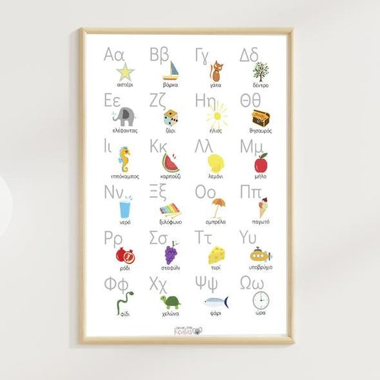 Greek Alphabet Poster - Clever Little Koalas - Diavazo Greek Books