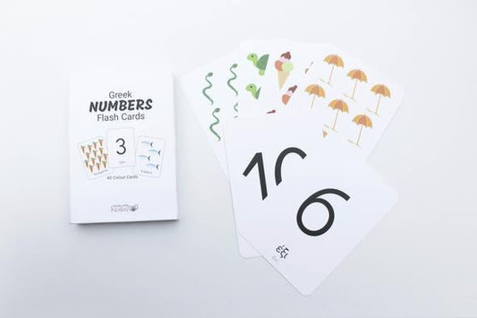 Greek Numbers Flash Cards - Clever Little Koalas - Diavazo Greek Books