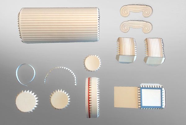 Monuments of Ancient Greece: Ionic Column (3D Educational Papercraft Kit) - Diavazo Greek Books